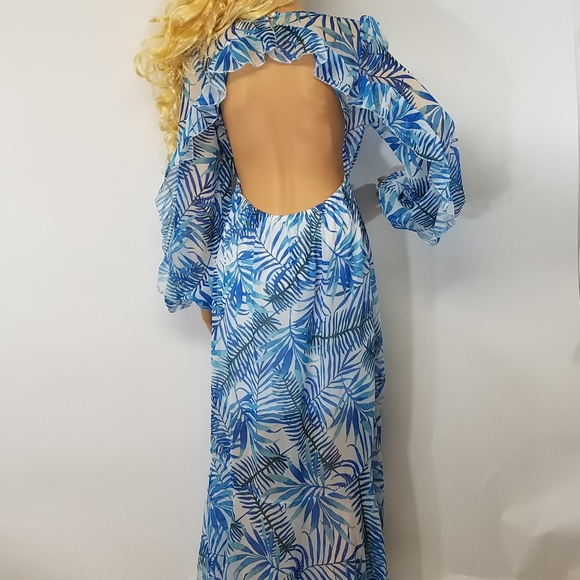 Fashion Nova Dress LS High Low Backless M - Picture 3 of 9